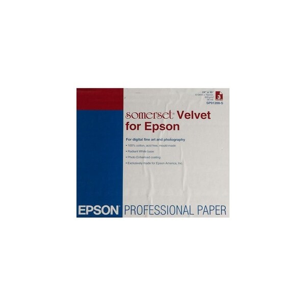 Epson Somerset Velvet Fine Art Paper, White Somerset Velvet Fine Art Paper