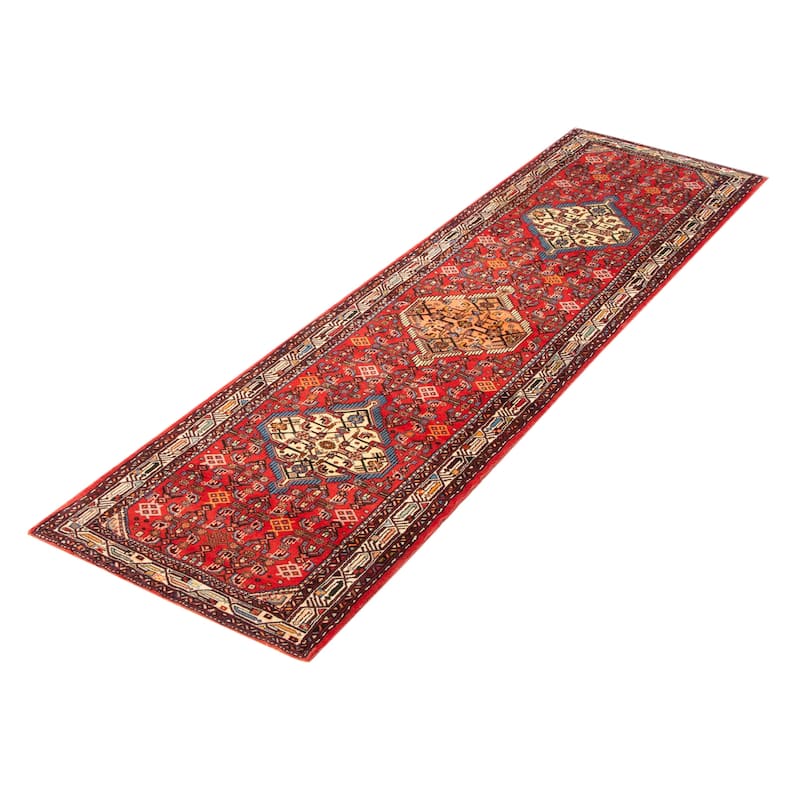 ECARPETGALLERY Hand-knotted Konya Anatolian Red Wool Rug - 2' 8" x 9' 8"