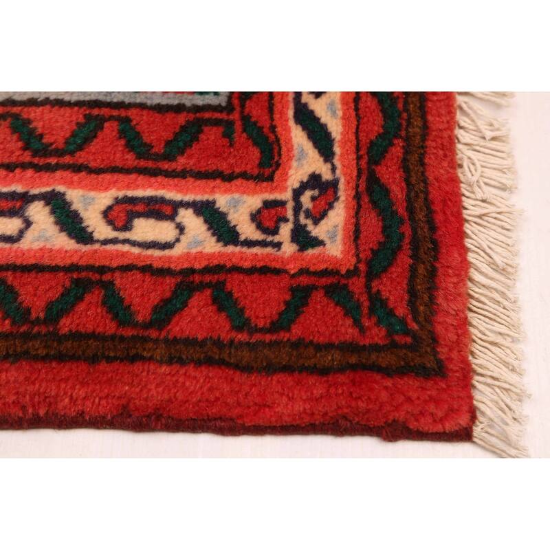 ECARPETGALLERY Hand-knotted Andelz Red Wool Rug - 2'9 x 9'3