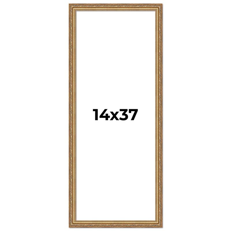 14x37 Frame Red Solid Wood Picture Frame
