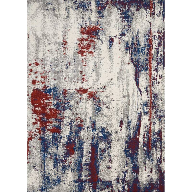 Hequ Abstract Modern Non Skid Stain Resistant Area Rug By HomeRoots - 87' X '63' X '0.5