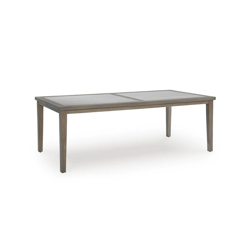 Signature Design by Ashley Rainier Ranch Brown/Beige Outdoor Dining Table - 42" W x 84" D x 29.5" H