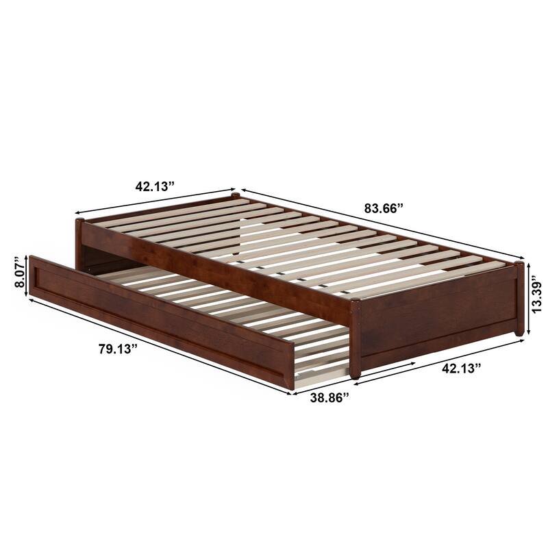 Barcelona Panel Platform Bed with Twin XL Trundle