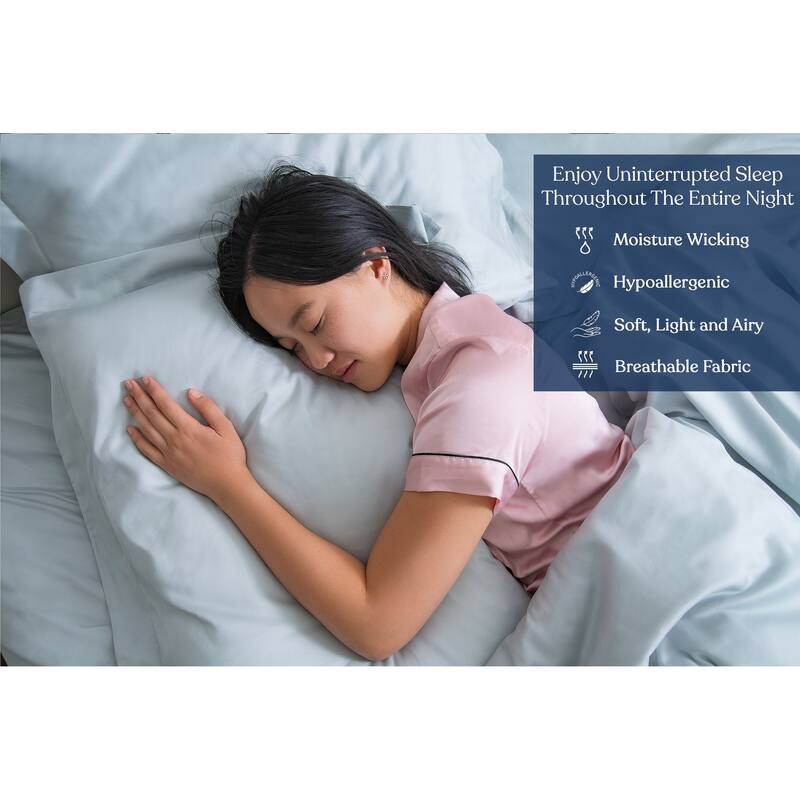 Delara GOTS Certified 100% Organic Cotton Euro Sham, 400 TC Long Staple Cotton,Ultra Soft, Moisture-Wicking, Smooth & Breathable