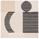 preview thumbnail 6 of 10, SAFAVIEH Handmade Chatham Georga Mid-Century Modern Wool Rug 6' Square - Ivory/Black - Square