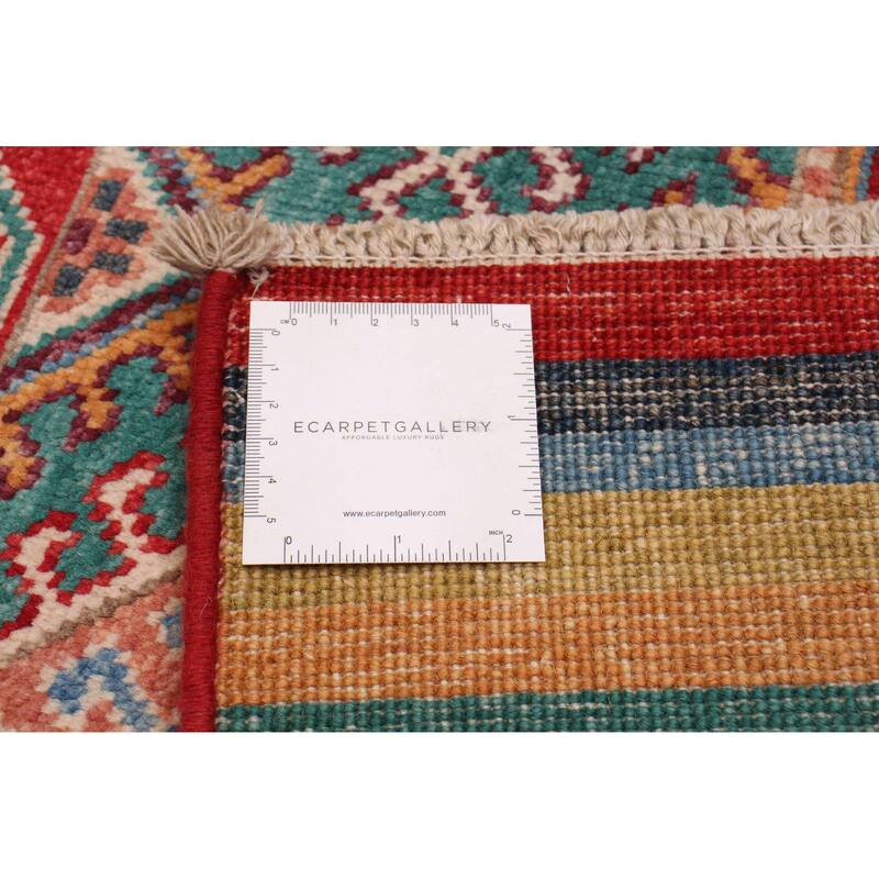 ECARPETGALLERY Hand-knotted Uzbek Ghazni Red Wool Rug - 2'8 x 9'6