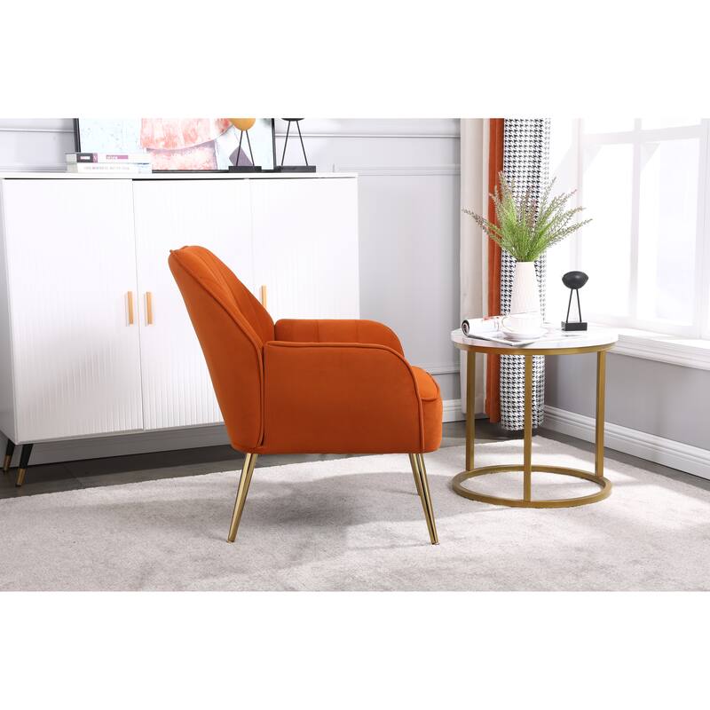 Modern Velvet Easy Assemble Sherpa Armchair for Living Room,Bedroom