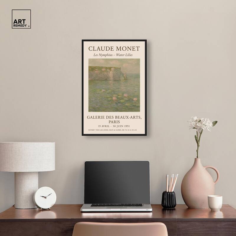 Water Lilies Canvas Vintage Art by Art Remedy