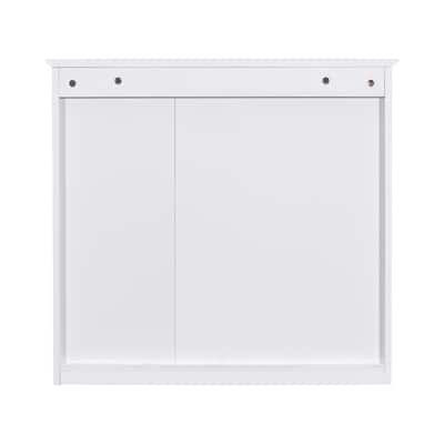 30" x 28" Medicine Cabinet, Wall-Mounted Bathroom Mirror Storage Cabinet with 3 Open Shelves