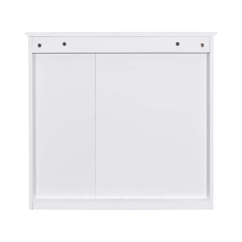 30" x 28" Medicine Cabinet, Wall-Mounted Bathroom Mirror Storage Cabinet with 3 Open Shelves