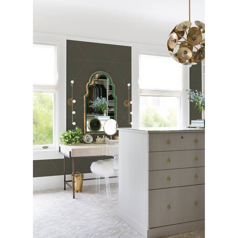 A-Street Prints Twilight Grey Geometric Wallpaper