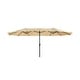 preview thumbnail 28 of 28, Johnn 15' Double-Sided Outdoor Offset Patio Twin Umbrella Beige