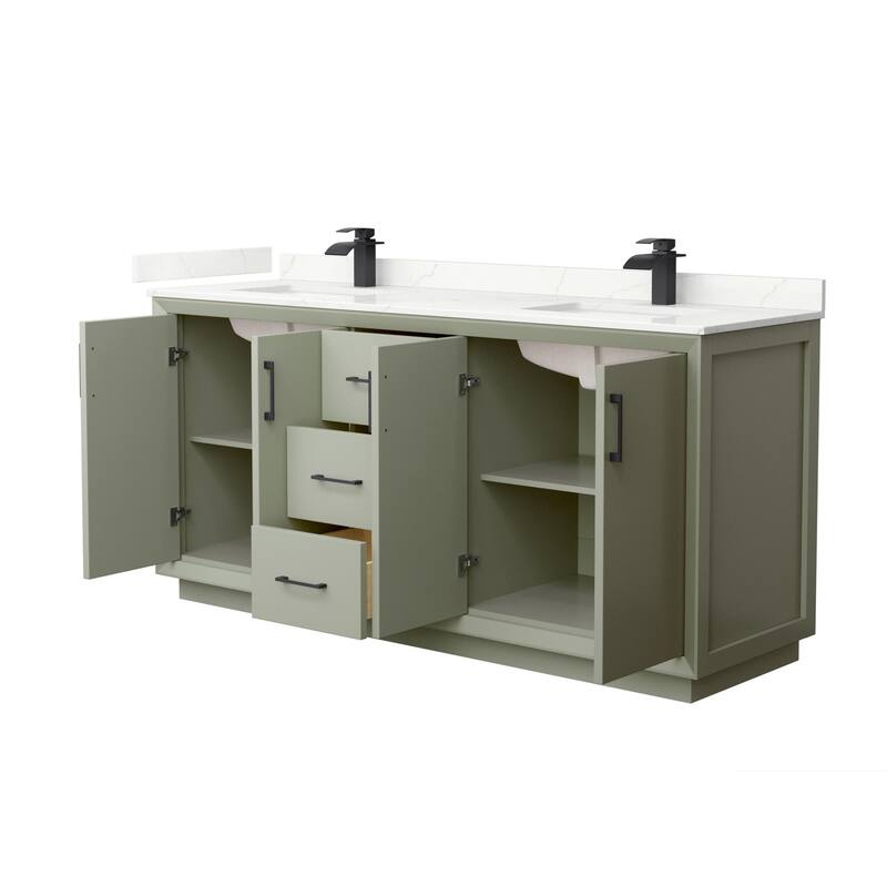 Wyndham Collection WCF414172D-QTZ-UNSMXX Strada 72" Free Standing
