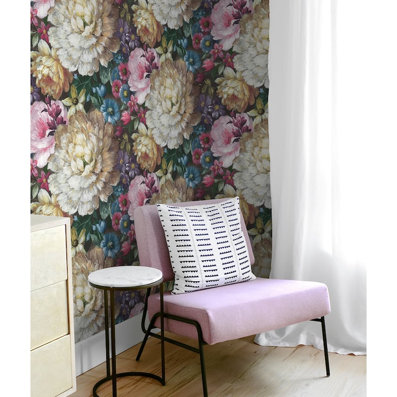 Nextwall Blooming Floral Peel And Stick Wallpaper - 20.5 in. W x 18 ft. L