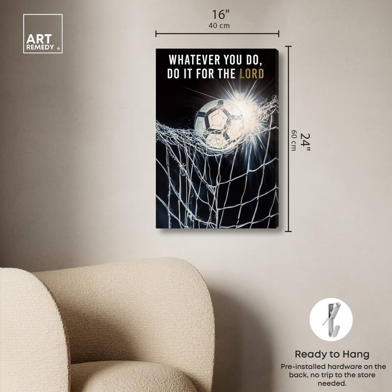 Do it for the Lord Soccer Canvas by Art Remedy, Gallery Wrapped