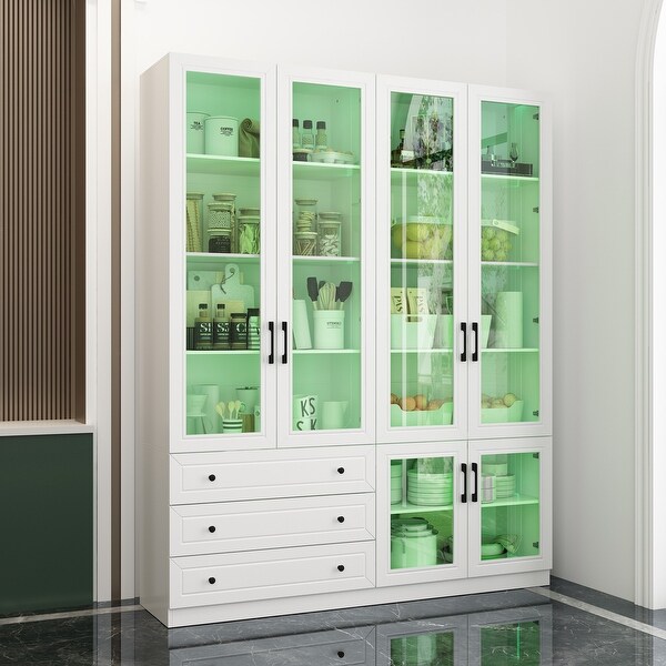 Glass sideboard display cabinet discount