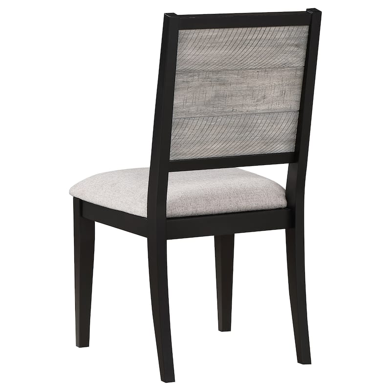Elodie Grey and Black Wood Dining Side Chair (Set of 2)