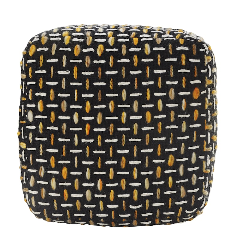 Sevita Modern Interwoven Geometric Pouf