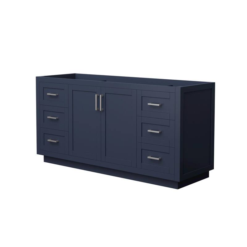 Wyndham Collection WCF2929-66S-CX-MXX Miranda 66" Single Free Standing - Dark Blue / Brushed Nickel Hardware