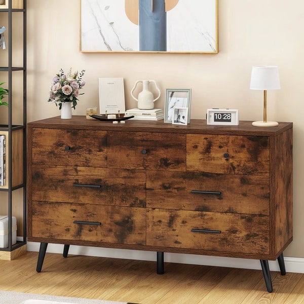 dressing alton brown Leevi Double Dresser in Walnut Brown