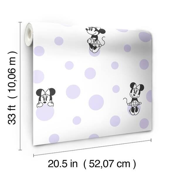 Disney Minnie Mouse Dots Purple Wallpaper