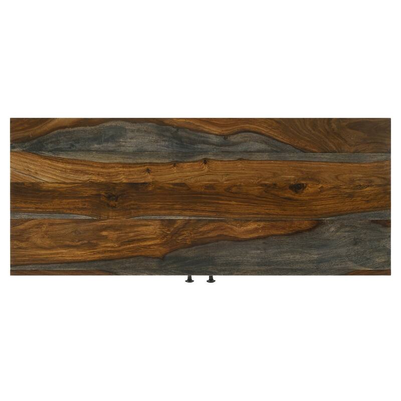 Komomo Sheesham Grey 1-Adjustable Shelf Accent Cabinet