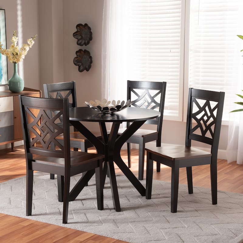 Miela Modern and Contemporary 5-PC Dining Set - Bed Bath & Beyond ...