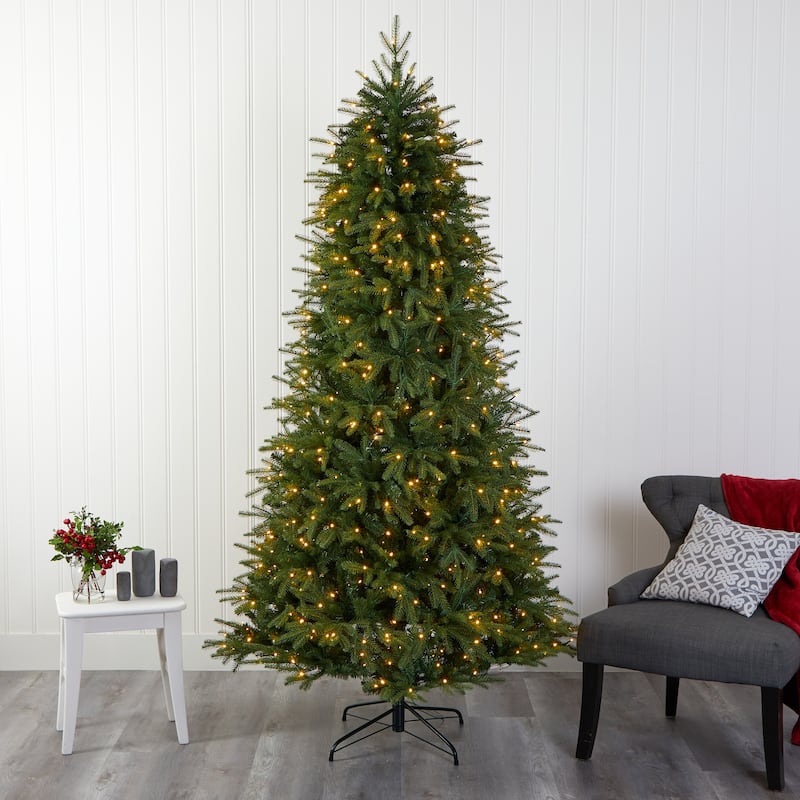 7' Pre-Lit Vancouver Fir Artificial Christmas Tree, Clear LED Lights - 7 Foot