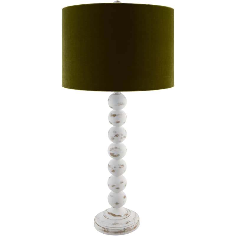 Livabliss Zelda Traditional Accent Table Lamp - Grey/Green