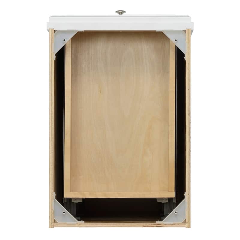 Sunny Wood Riley 15" Wide Wood Floor Standing Bathroom Bridge or Side