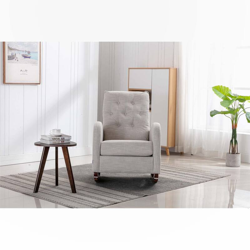 High Back Rocking Chair - Light Gray