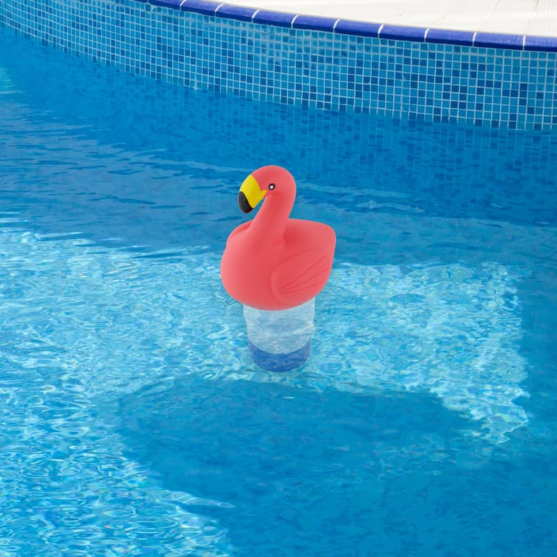 12" Pink Flamingo Floating Pool Chlorine Dispenser