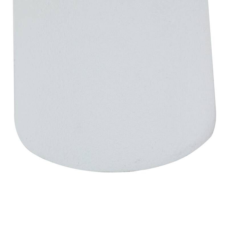 White or Black Magnesium Oxide Outdoor Accent Table with Wide Top