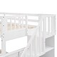 preview thumbnail 13 of 12, Stairway Design Twin-over-Full Bunk Bed with Storage and Guard Rail for Bedroom