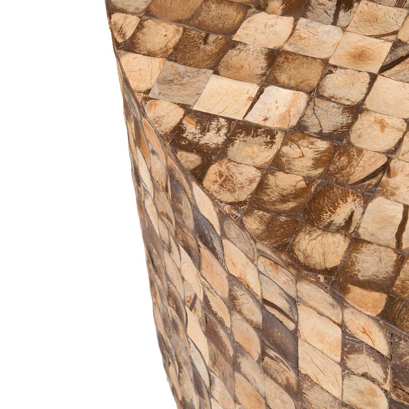 Reclaimed Wood Teak Coffee Table With Coconut Shells by East at Main