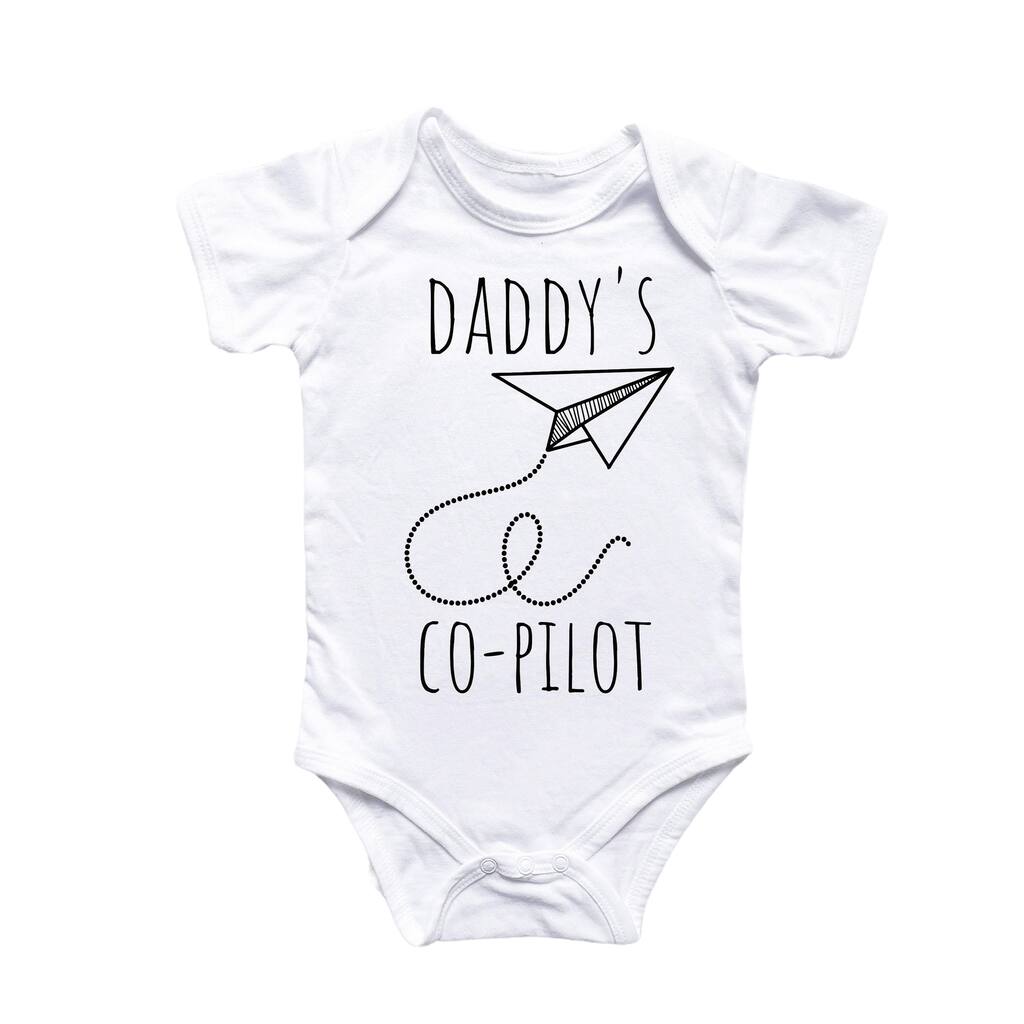 Copilot Pilot Airplane - Baby Boy Girl Clothes Infant Bodysuit Funny Cute Newborn