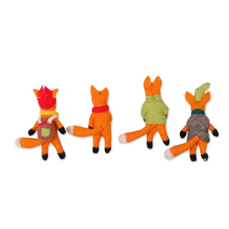 Novica Handmade Fantastic es Wool Felt Ornaments (Set Of 4)