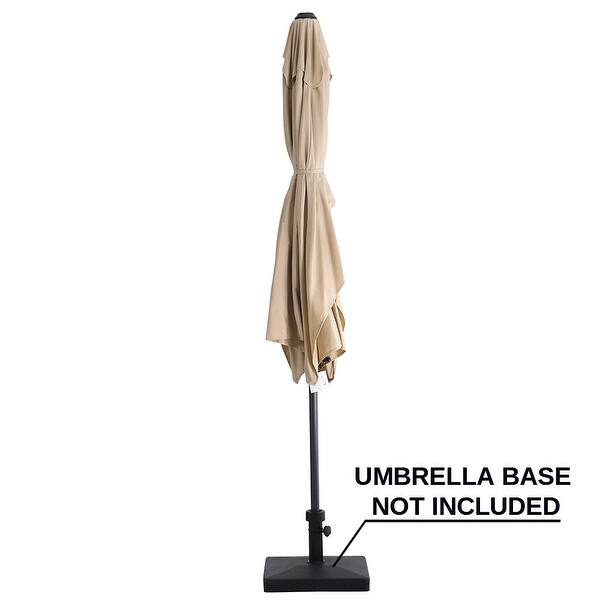 Shop Black Friday Deals On Crestlive Products 9 X 5 Ft Patio Outdoor Rectangular Market Umbrella On Sale Overstock 31600088 Tan