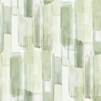 RoomMates Watercolor Glass Olive Green Peel and Stick Wallpaper