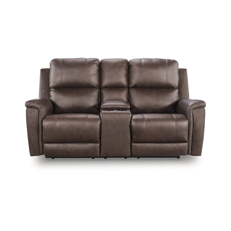 Signature Design by Ashley Burnley Power Reclining Loveseat with Console - 75" W x 41" D x 43" H