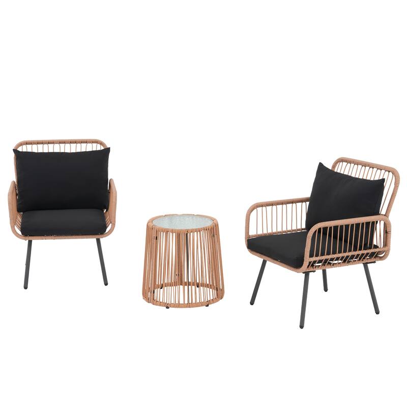 Outdoor 3 Piece Metal Patio Furniture Set Set Sofa