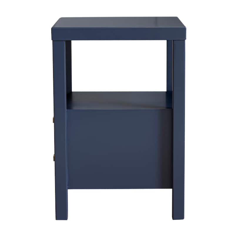 Painted Solid Acacia Wood Storage End Table by East at Main