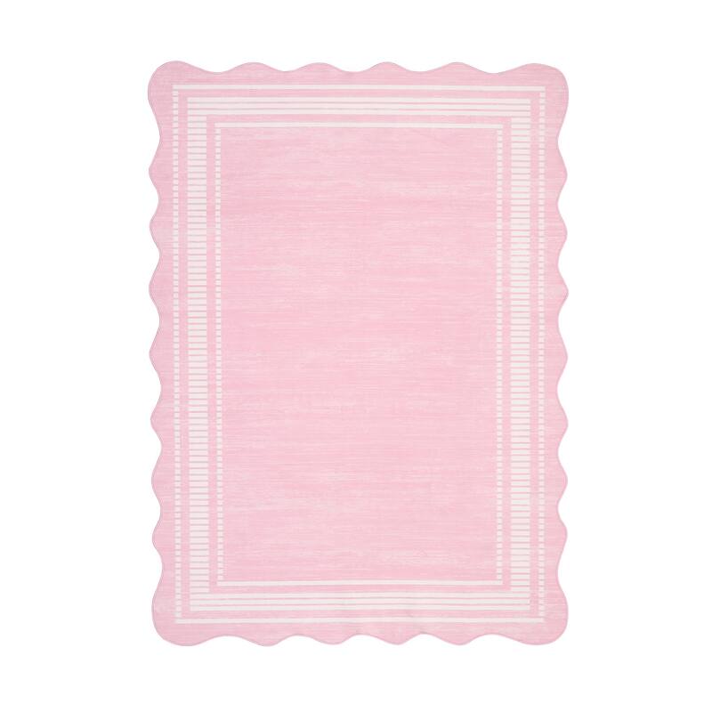 Garvee Scalloped Modern Bordered Area Rug