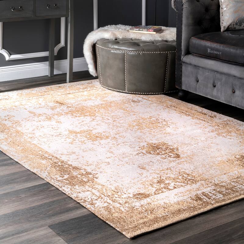 Nuloom Handmade Distressed Abstract Vintage Wool Area Rug