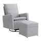 preview thumbnail 5 of 10, Soho Baby Everlee Upholstered Glider/Ottoman Grey