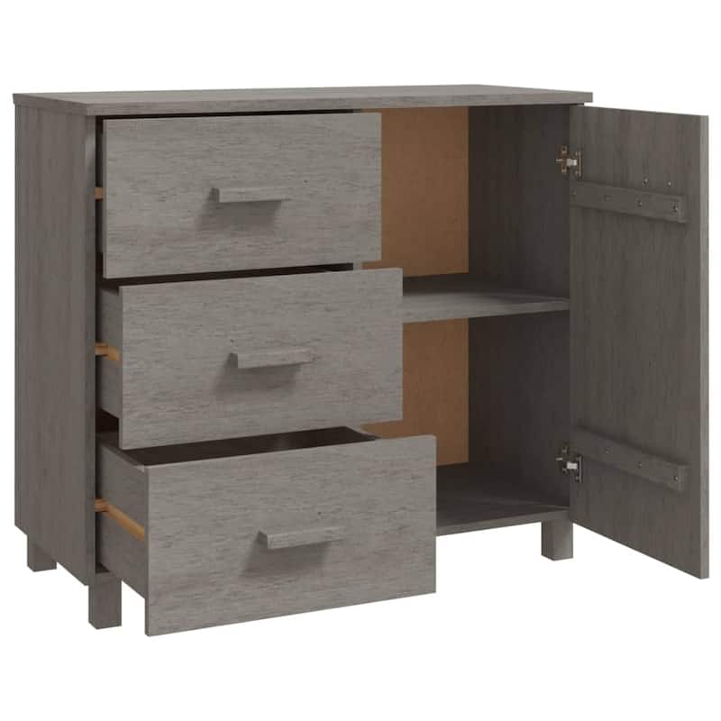 vidaXL Sideboard Buffet Cabinet with Storage for Kitchen HAMAR Solid Pinewood - 35.4"x15.7"x31.5"