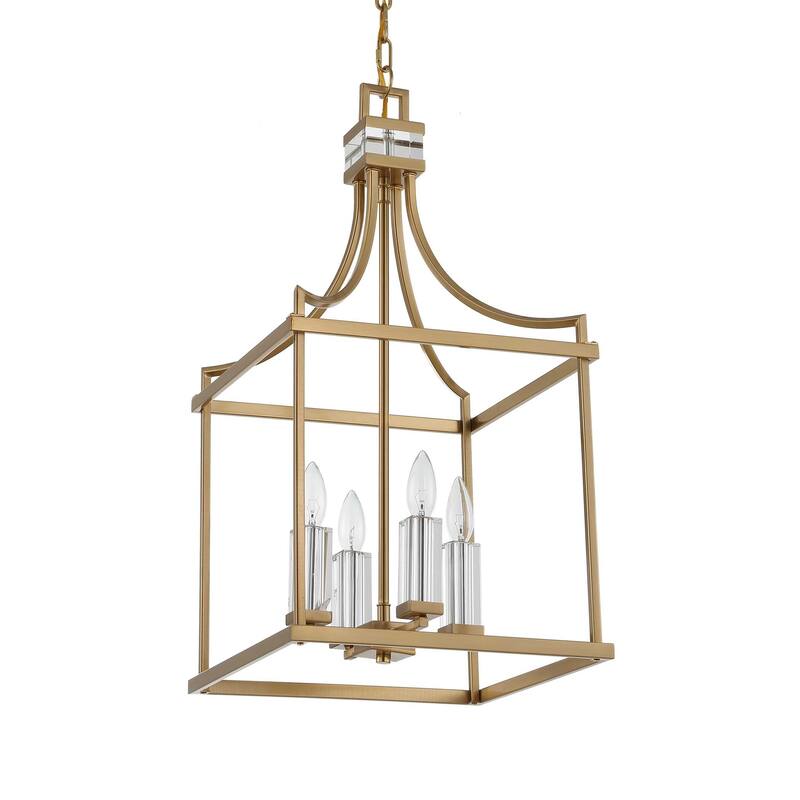 Uttermost Montreal 4 Light Brass Lantern Pendant - 13.875"W x 13.875"D x 27.75"H