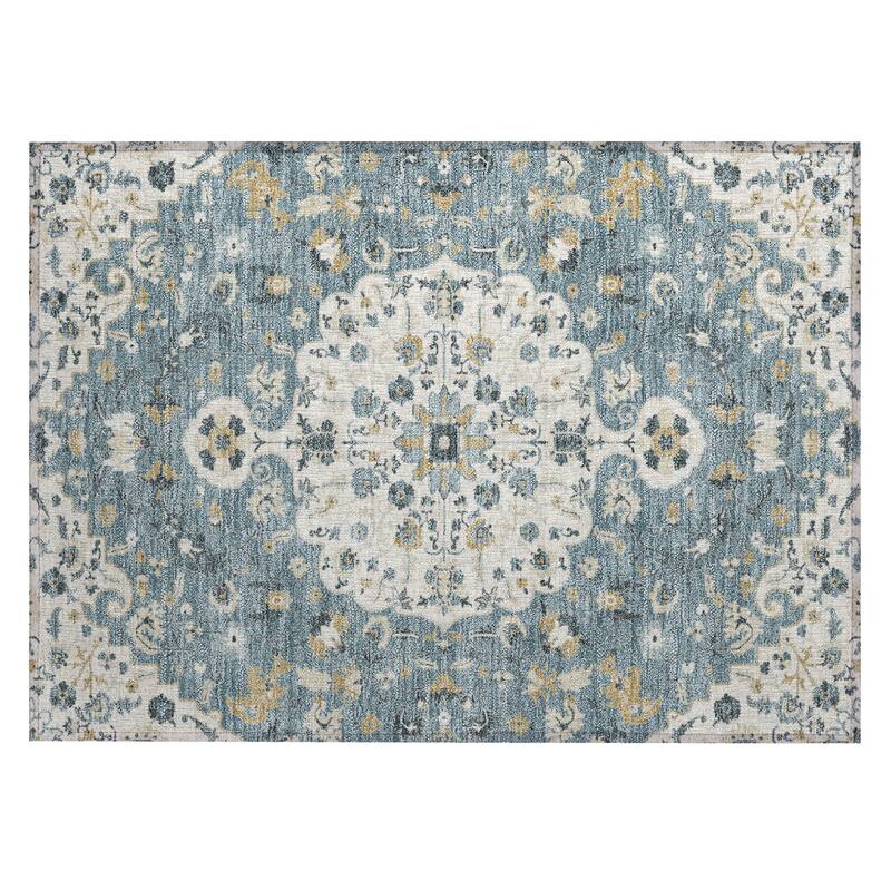 Machine Washable Indoor/ Outdoor Traditional Savannah Chantille Rug