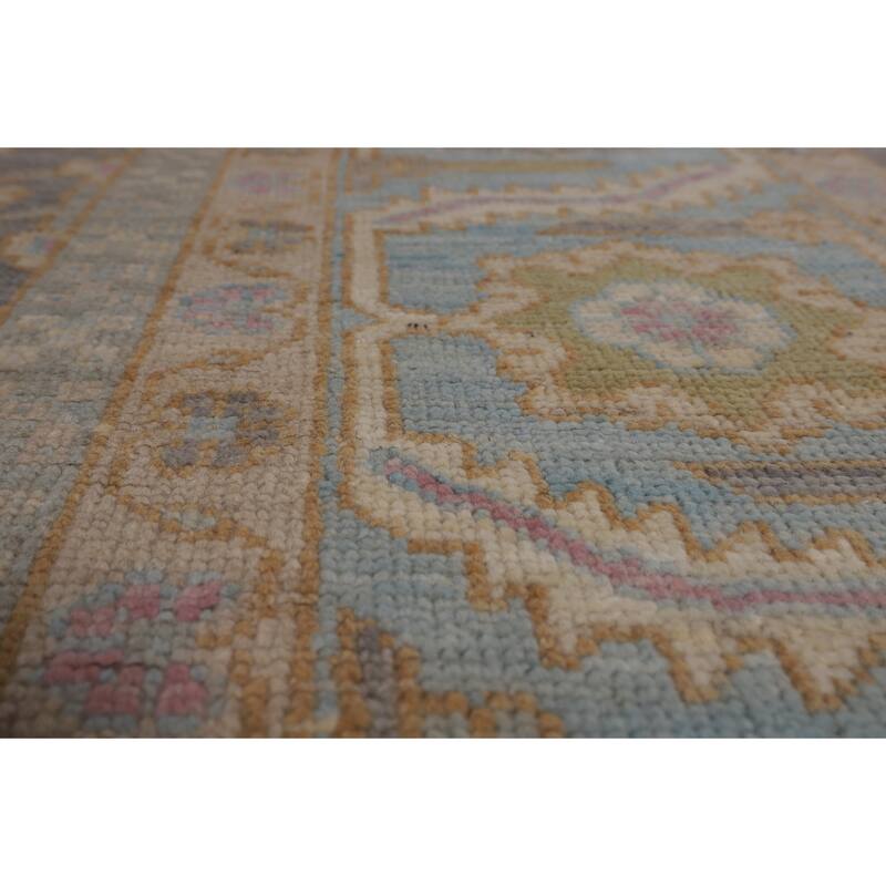 Oushak Turkish Large Area Rug Vegetable Dye Hand-Knotted Wool Carpet - 10'3"x 13'8"