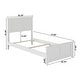preview thumbnail 5 of 4, Madison Twin Foundation Bed with Matching Footboard in White